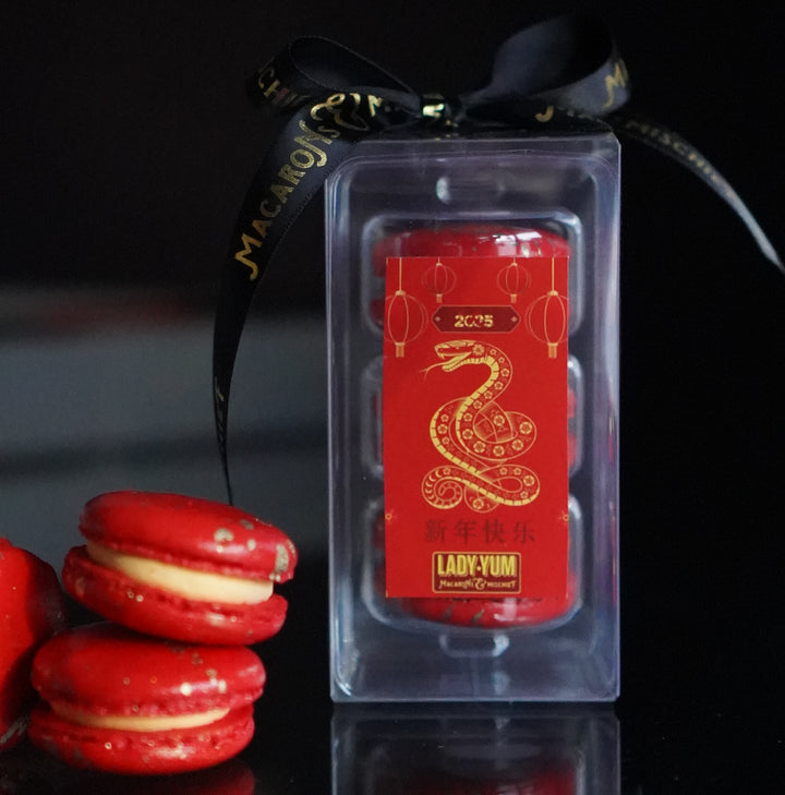 Lunar New Year - Gift pack of 3 Calamansi Jasmine macarons (sold in multiples of 10)